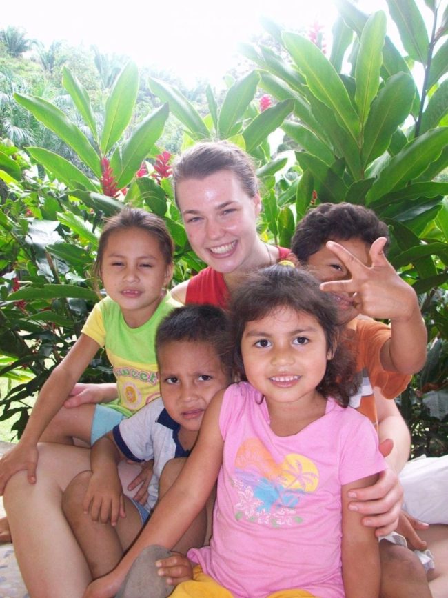 Student with children Student with children