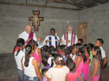 Honduras - First Mass - prayer over children